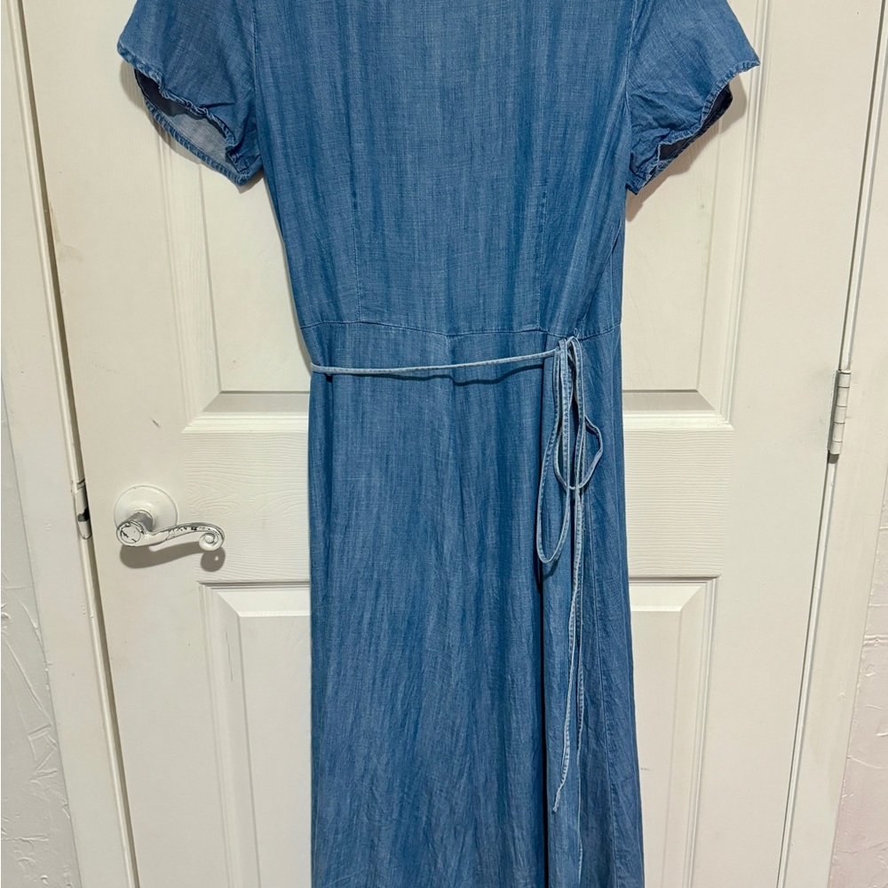 Gap denim twill wrap dress